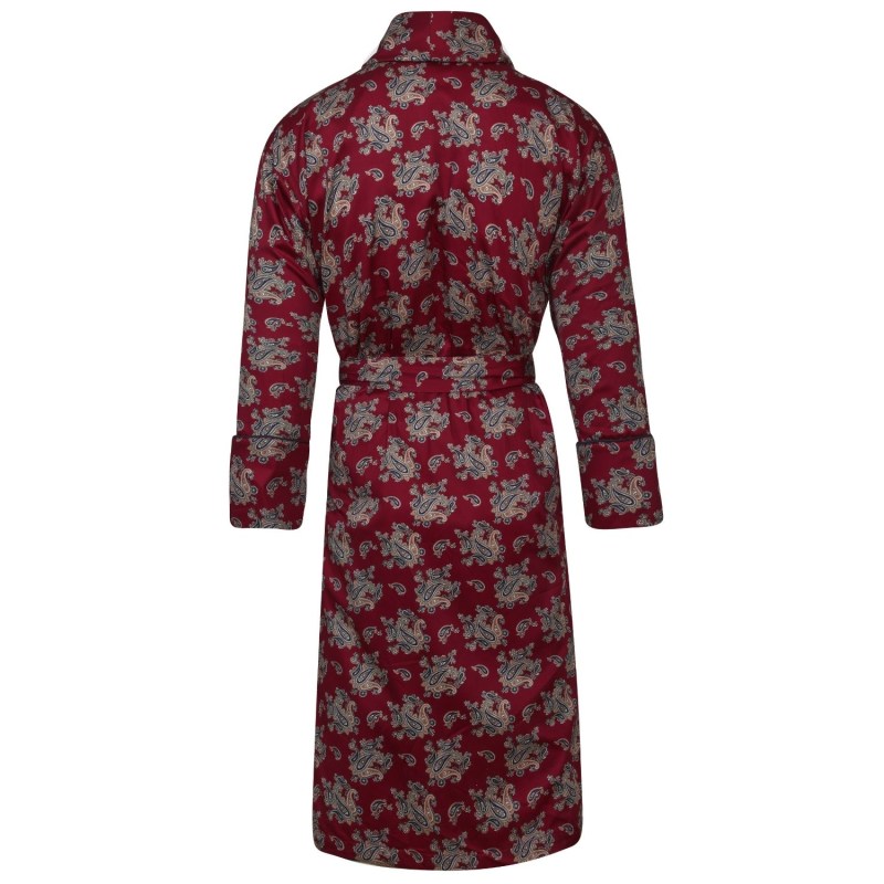 Thumbnail of Women's Lightweight Dressing Gown - Gatsby Paisley Wine image