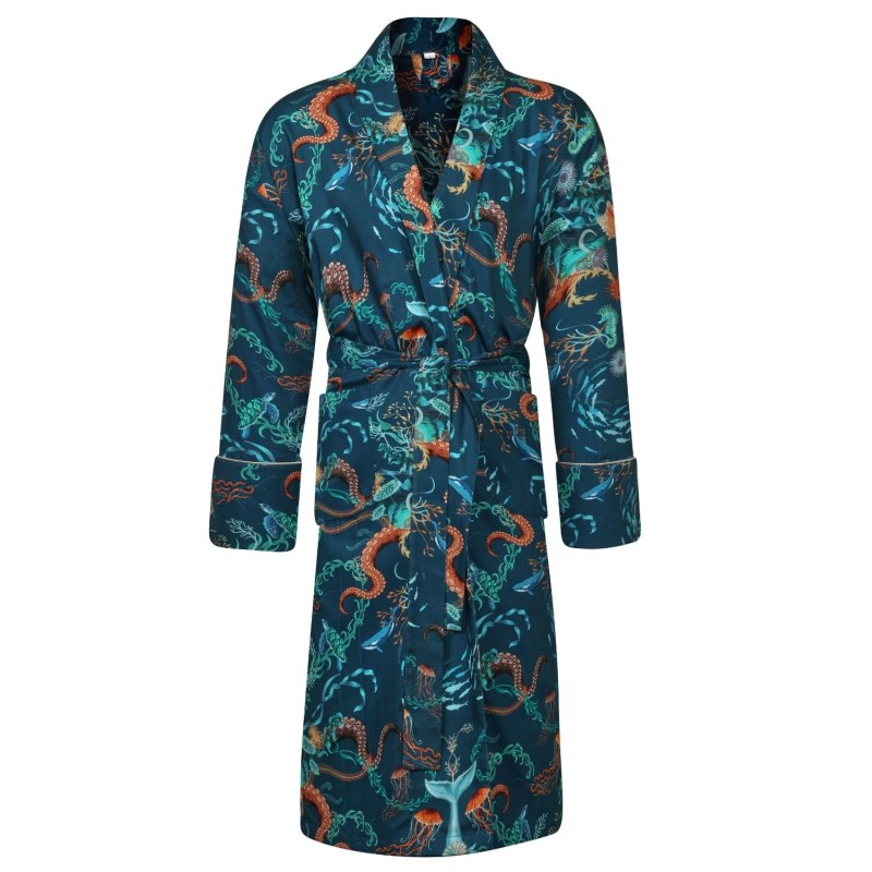 Lightweight Women s Dressing Gown Ocean Treasure by Bown Of London