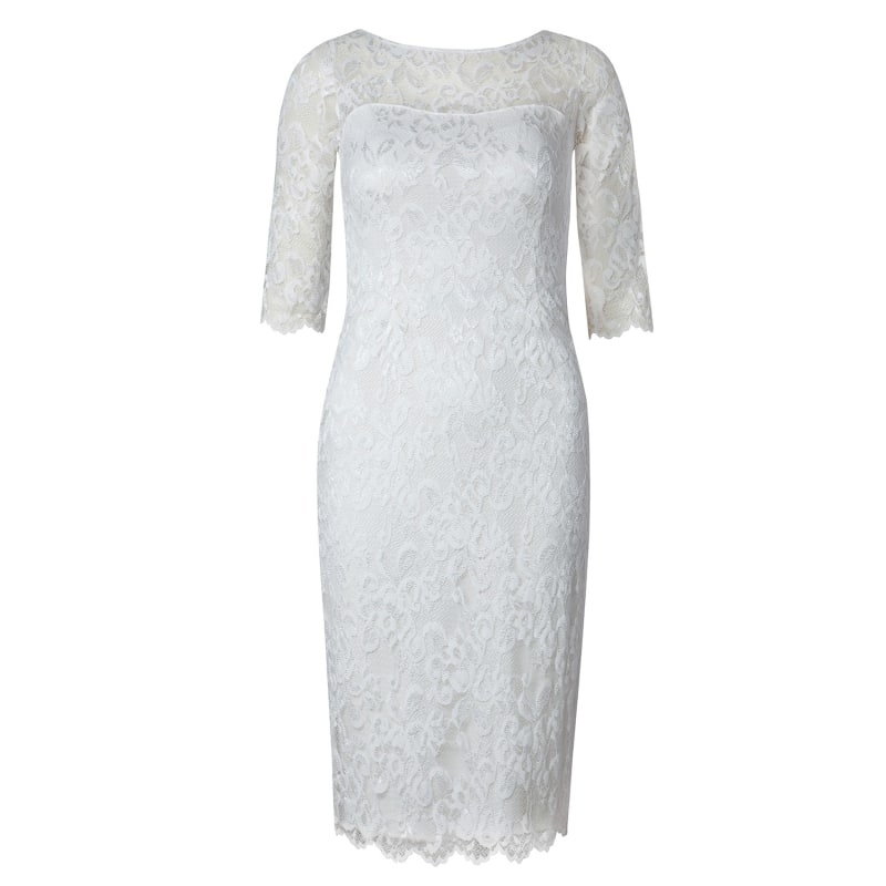 Thumbnail of Lila Lace Wedding Dress In Ivory image