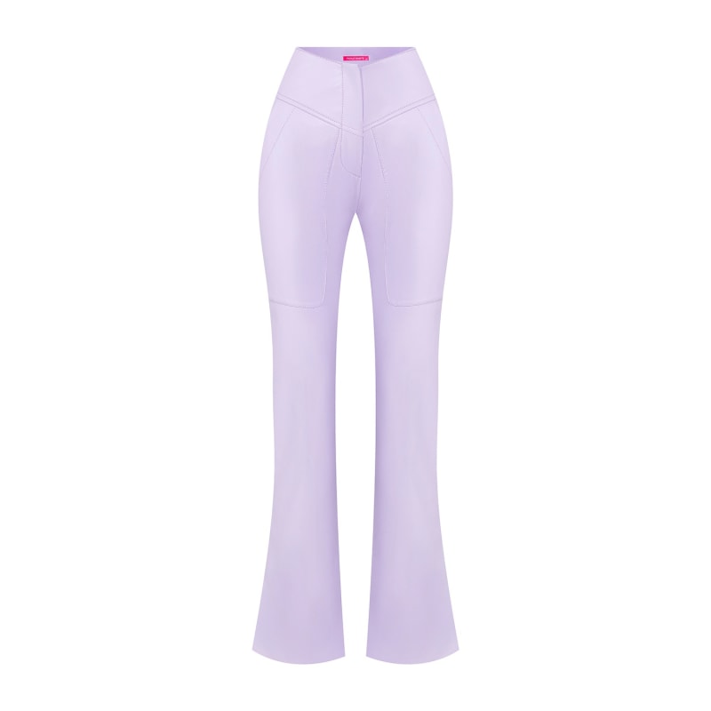 Thumbnail of Lilac Dahlia Vegan Leather Pants image