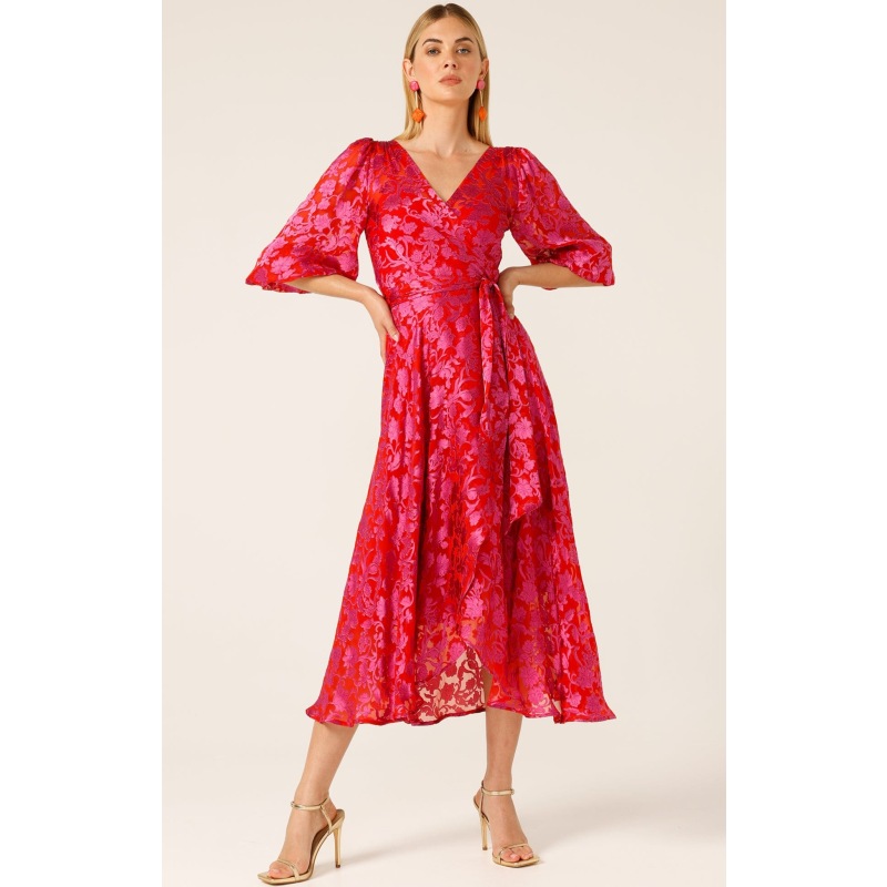 Thumbnail of Lily Fire Wrap Dress image