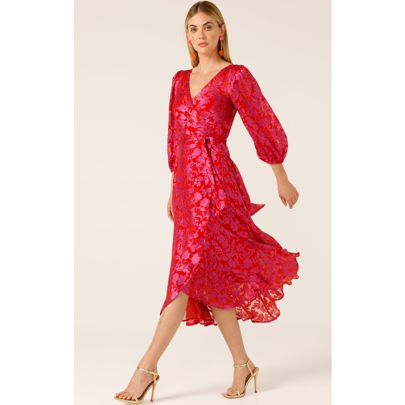 Thumbnail of Lily Fire Wrap Dress image