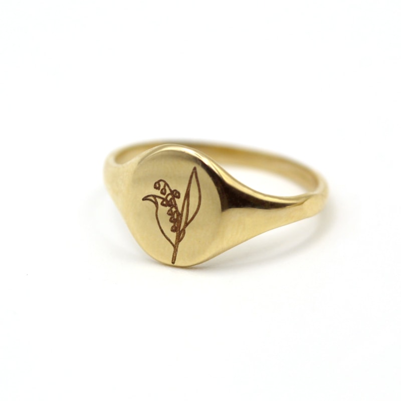 Lily Of The Valley Flower Gold Ring by VicStoneNYC Fine Jewelry