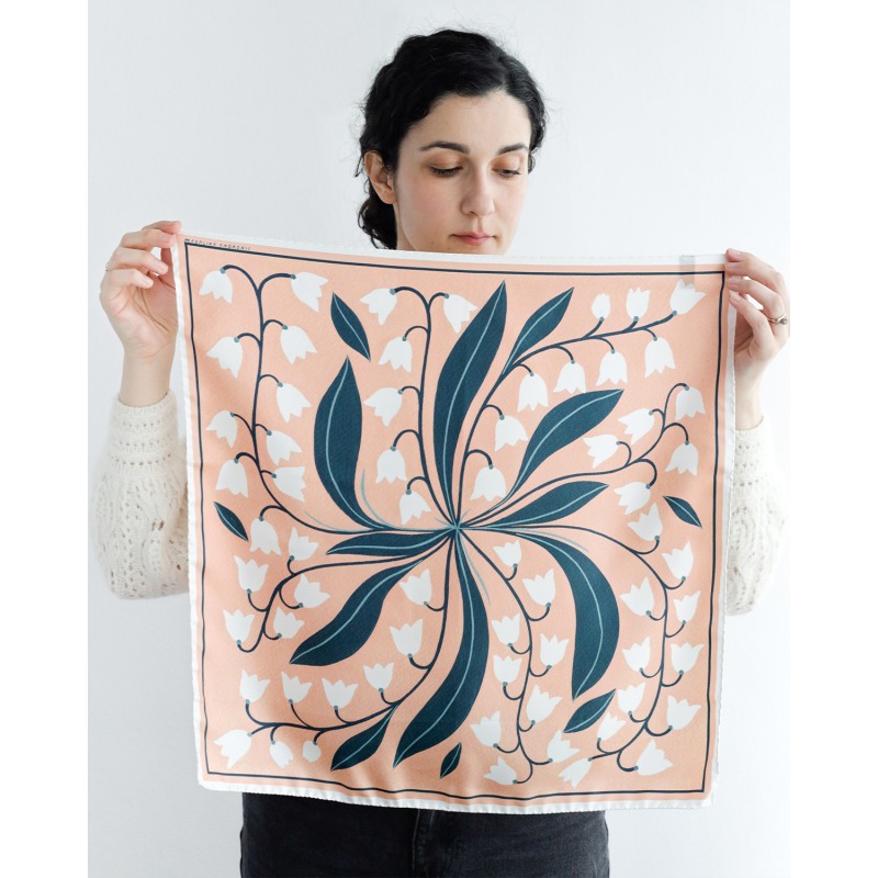 Thumbnail of Lily-Of-The-Valley Small Silk Scarf image