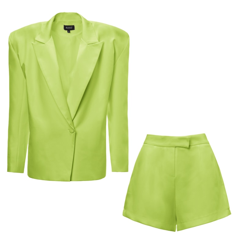 Neon green best sale blazer womens