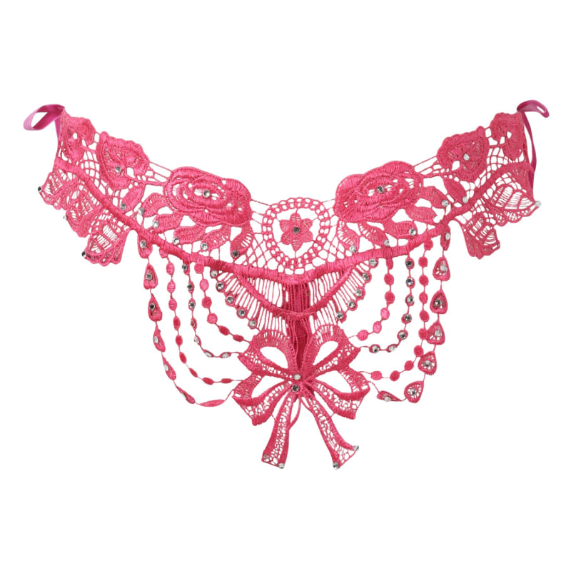 Thumbnail of Limited Edition Sparkling Crystal Pink Bisoux French Knicker image