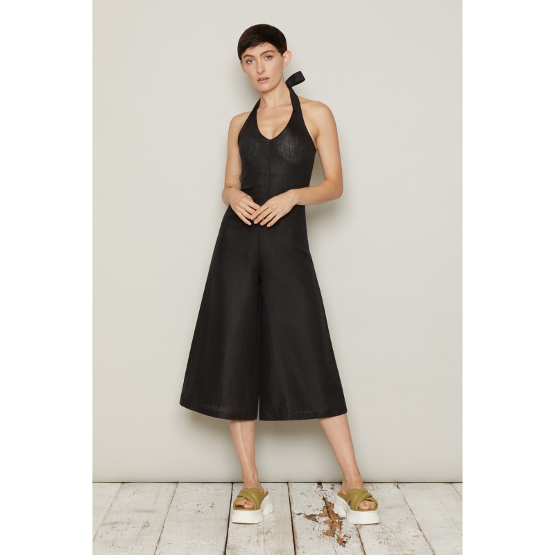 Thumbnail of Linen Barkur Jumpsuit - Black image