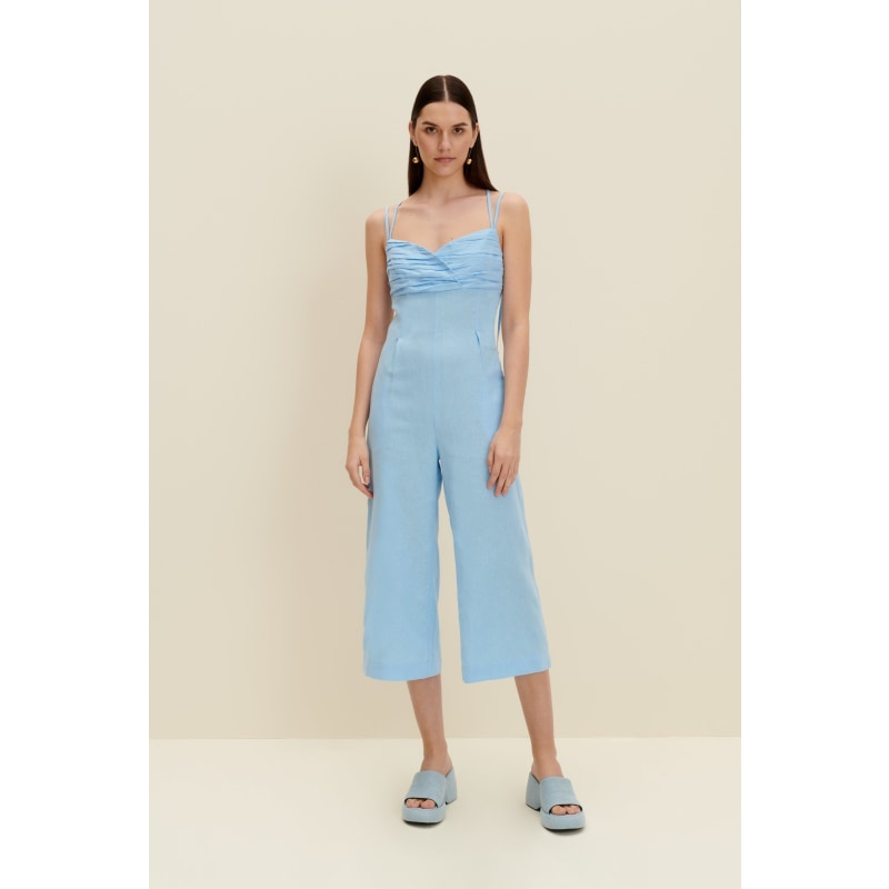 Thumbnail of Linen-Blend Jumpsuit In Light Blue image