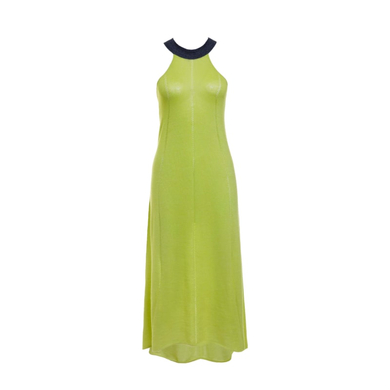 Thumbnail of Linen Cashmere Midi Dress Green image