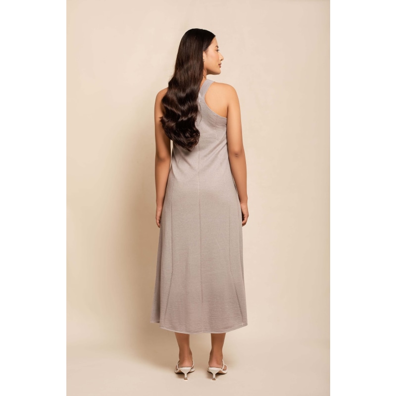 Thumbnail of Linen Cashmere Midi Dress Grey image