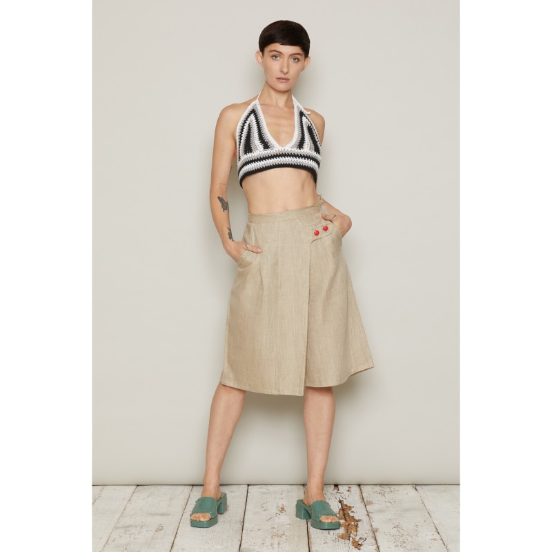 Thumbnail of Linen Flóki Shorts In Beige image