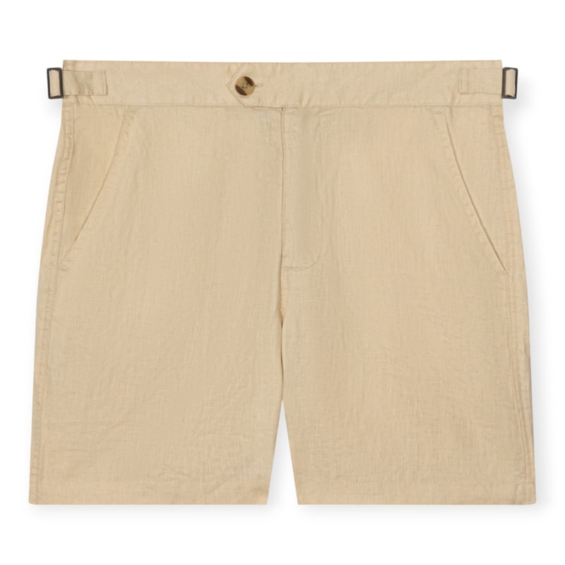 Mens slim fit linen shorts hotsell