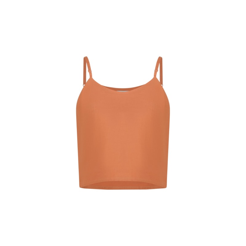 Linen spaghetti strap top deals