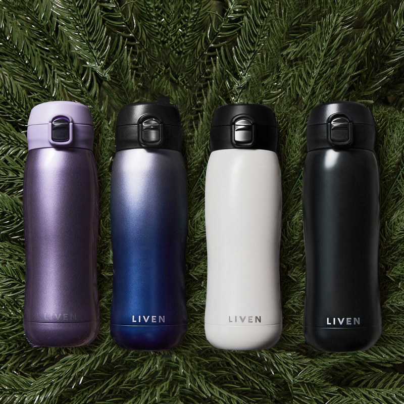 Thumbnail of Liven Glow™ Ceramic-Coated Insulated Stainless Steel Water Bottle - Gradient Blue image