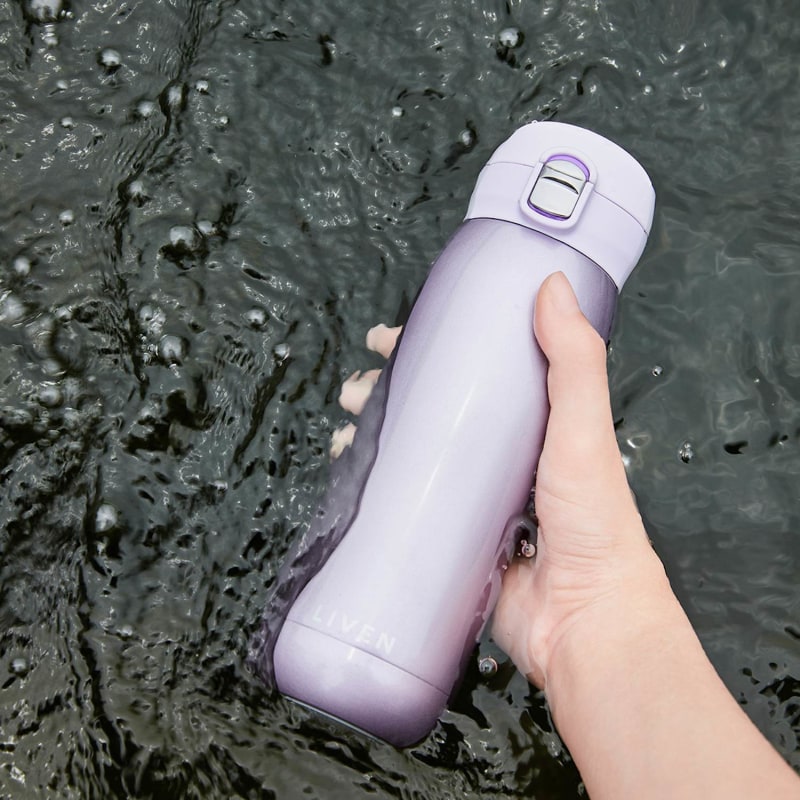 Thumbnail of Liven Glow™ Ceramic-Coated Insulated Stainless Steel Water Bottle - Purple image