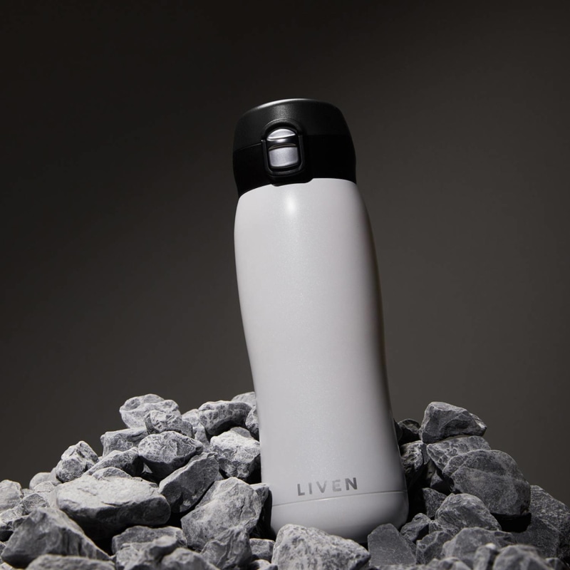 Thumbnail of Liven Glow™ Ceramic-Coated Insulated Stainless Steel Water Bottle - White image