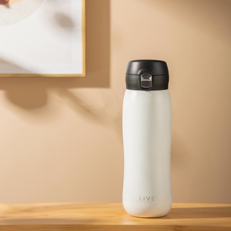 Thumbnail of Liven Glow™ Ceramic-Coated Insulated Stainless Steel Water Bottle - White image