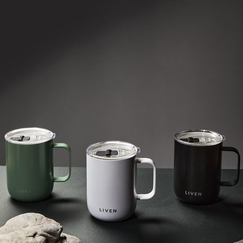 Thumbnail of Liven Glow™ Ceramic-Coated Stainless Steel Camp Mug - White image