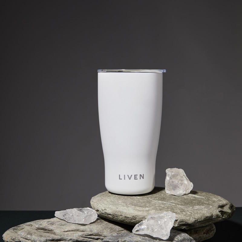 Thumbnail of Liven Glow™ Ceramic-Coated Stainless Steel Tumbler - White image