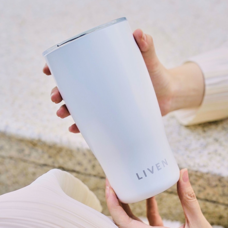Thumbnail of Liven Glow™ Ceramic-Coated Stainless Steel Tumbler - White image