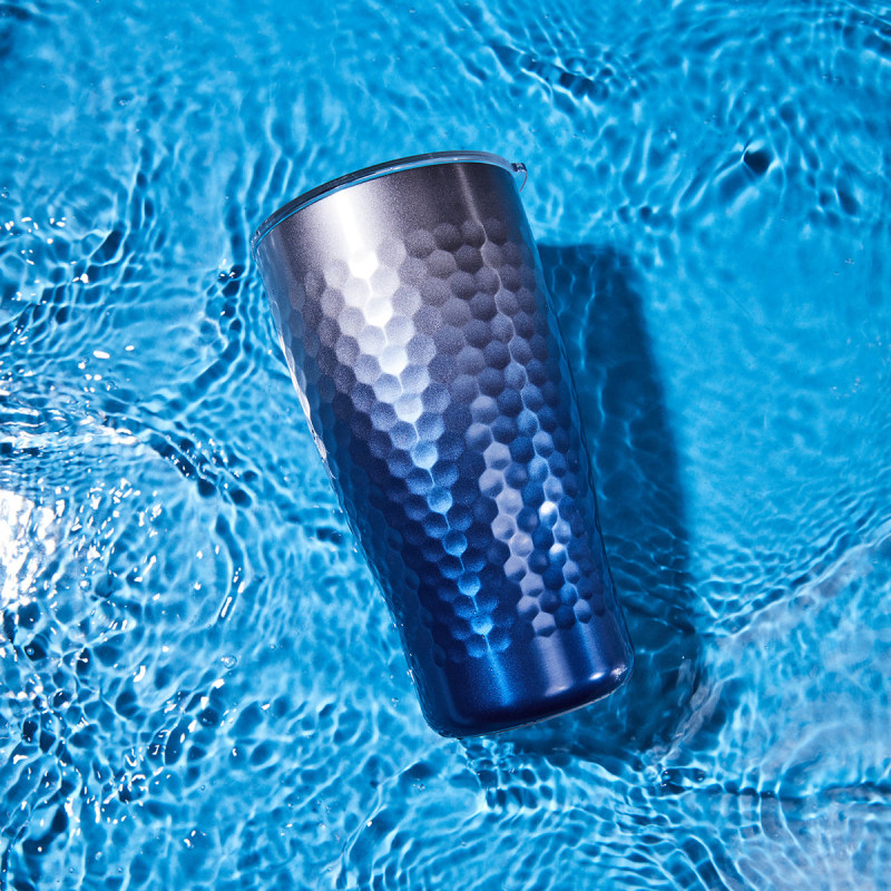 Thumbnail of Liven Glow™ Harmony Honey Comb Ceramic-Coated Stainless Steel Tumbler - Blue image