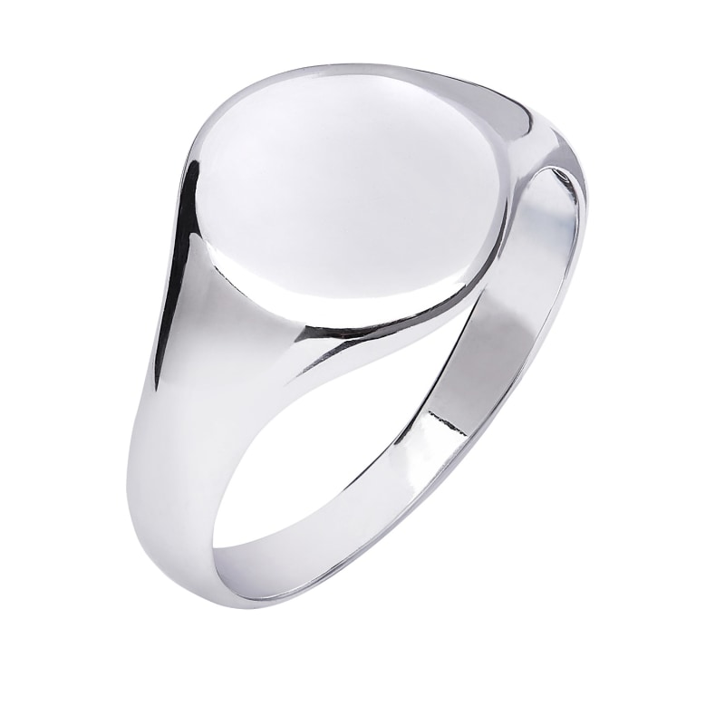 Thumbnail of Initial Signet Ring For Men Or Women - Size R image