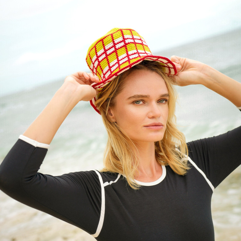 Thumbnail of Margarita Plaid Crochet Hat image