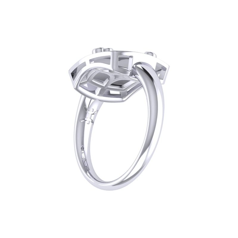 Thumbnail of Pisces Two Fish Constellation Signet Ring In Sterling Silver image