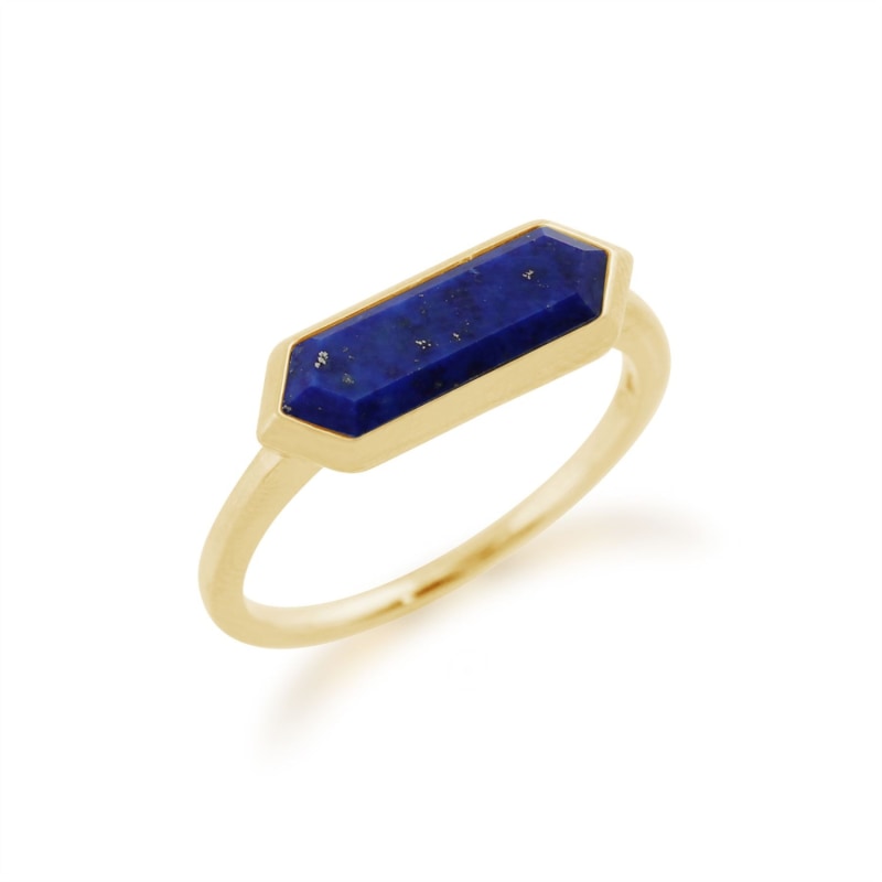 Thumbnail of Lapis Lazuli Prism Ring in Gold Plated Silver image