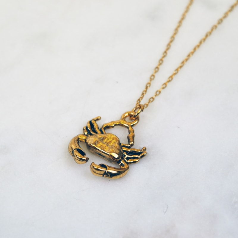 Thumbnail of Crab Necklace - Gold image