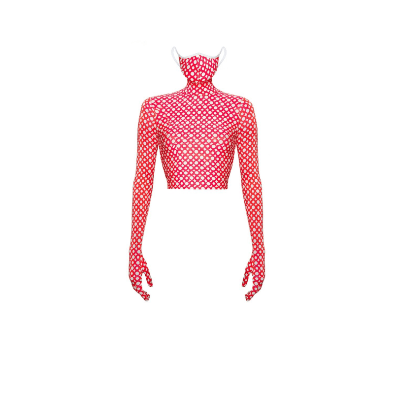 Thumbnail of Croptop Mask Ring - Red image