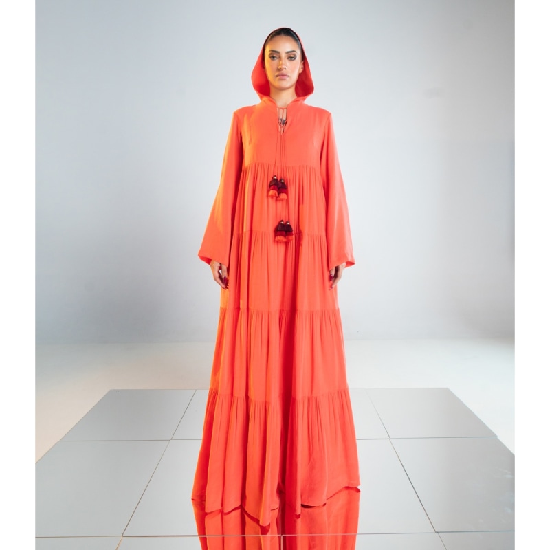 Thumbnail of Coral Hoodie Kaftan image