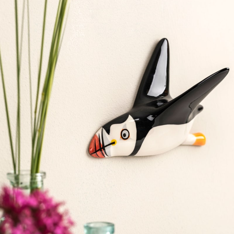 Thumbnail of Wall Mounted Puffin Flying Trio image