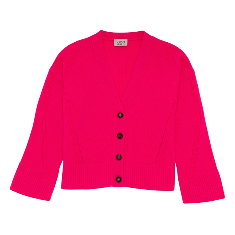 Pink loop cardigan clearance