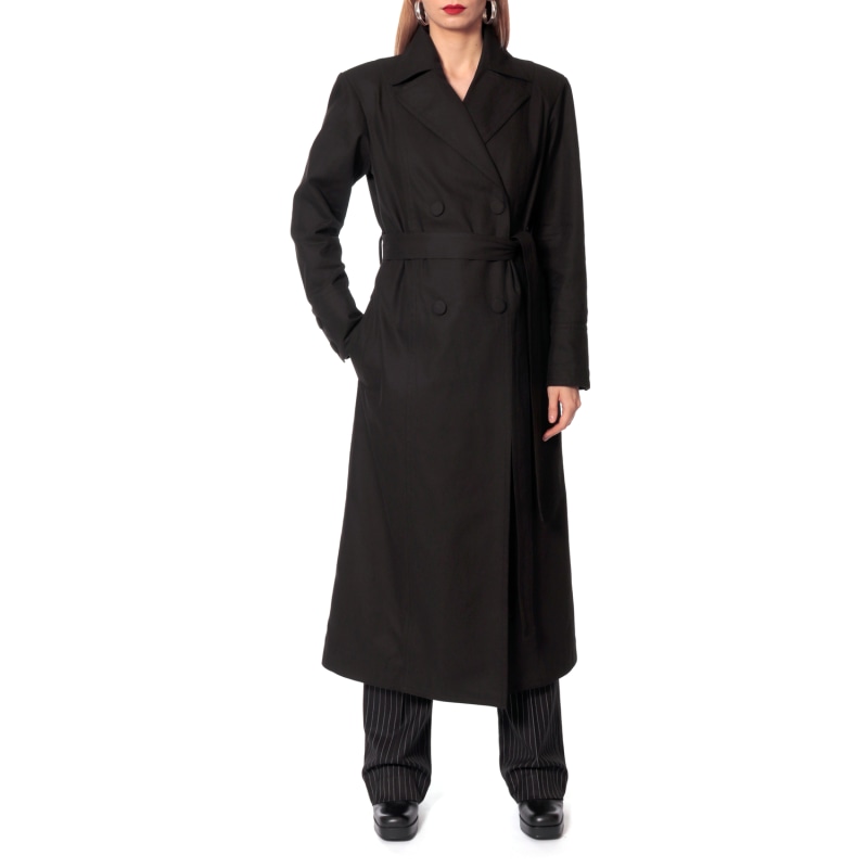 Women's midi trench coat top