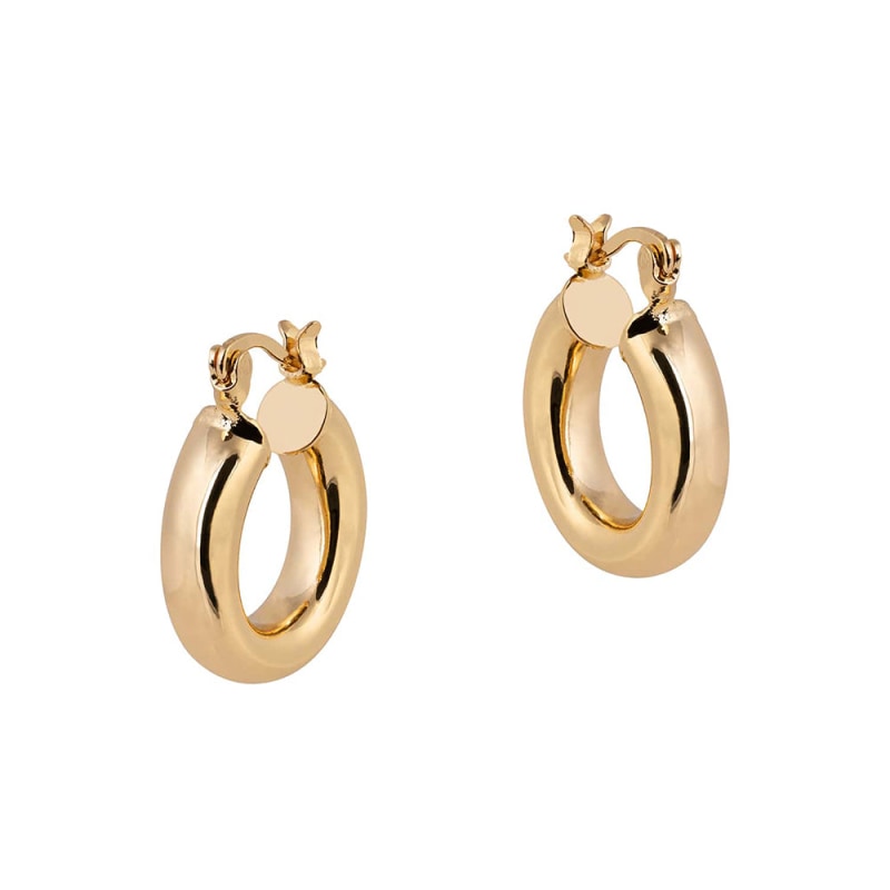 Thumbnail of Lola Chubby Round Gold Hoop Earrings image