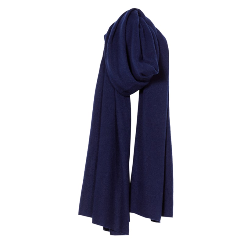 Thumbnail of Lola French Navy Cashmere Travel Wrap image