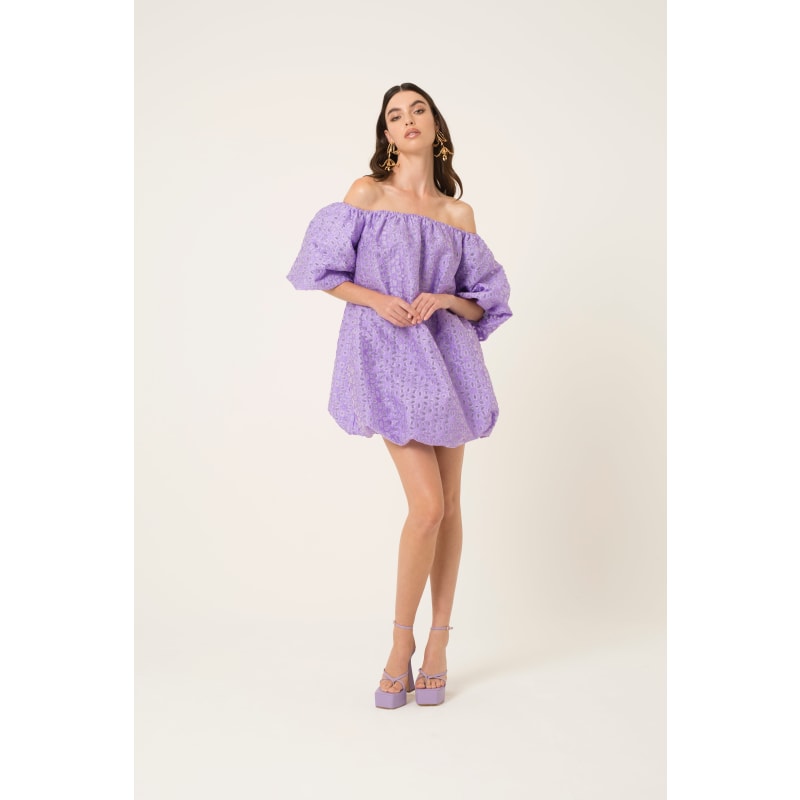 Thumbnail of Lola Purple Puff Ball Dress image