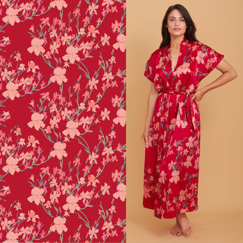 Thumbnail of Ruby Silk Kimono Robe image