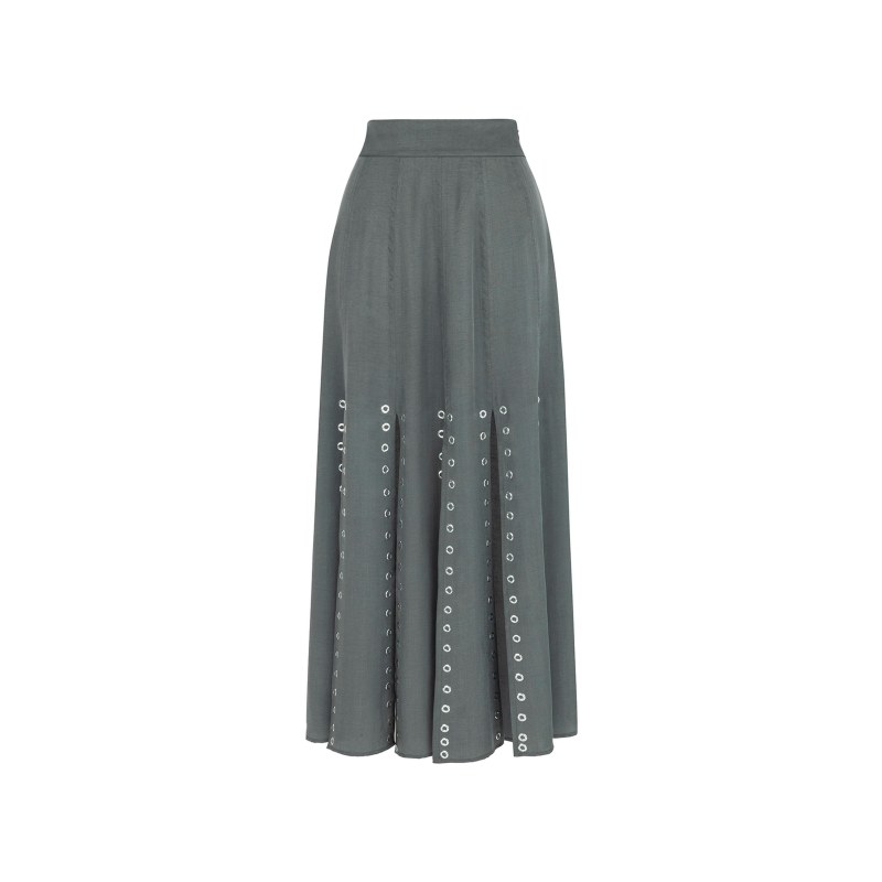 Thumbnail of Long Eyelet Skirt With Slits image