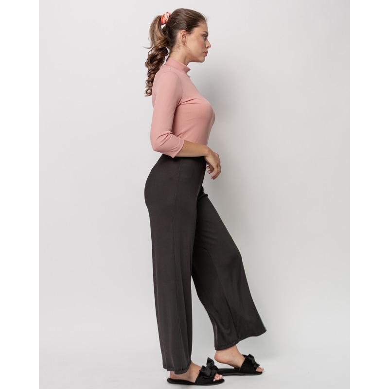 Thumbnail of Long Leg Flare Pants - Ribbed Silky image