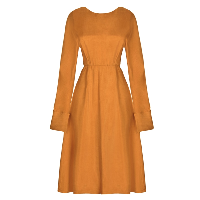Casual mustard yellow dresses hotsell