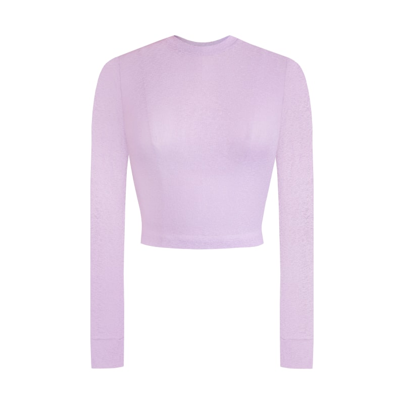 Sheer lavender top deals