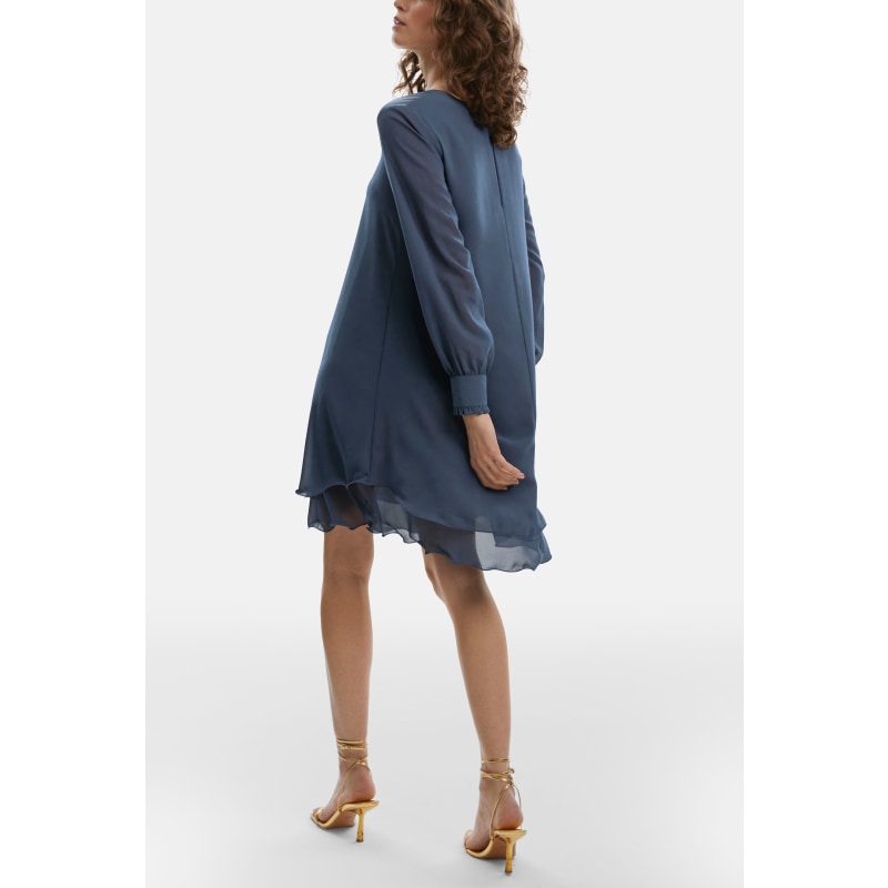 Thumbnail of Long Sleeve Denim Wave Hem Dress image