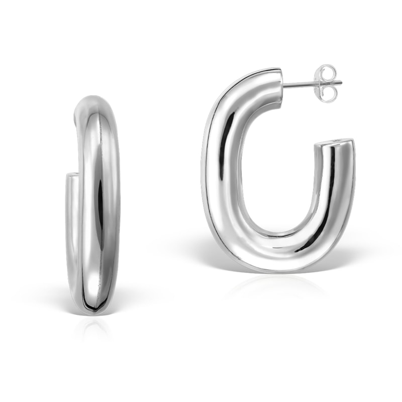 Thumbnail of Loop Hoops, Sterling Silver image