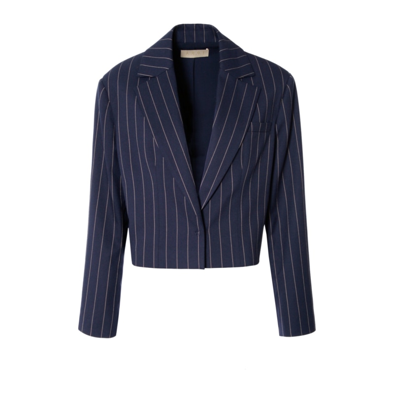 Thumbnail of Lora Mood Indigo Short Tennis Stripe Blazer image