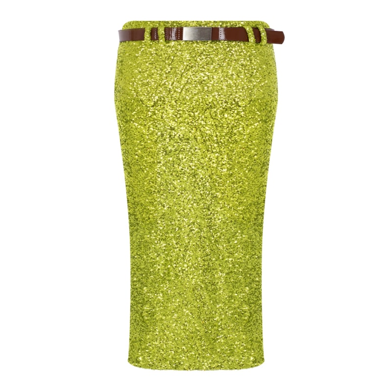 Thumbnail of Lora Sequin Skirt - Green image