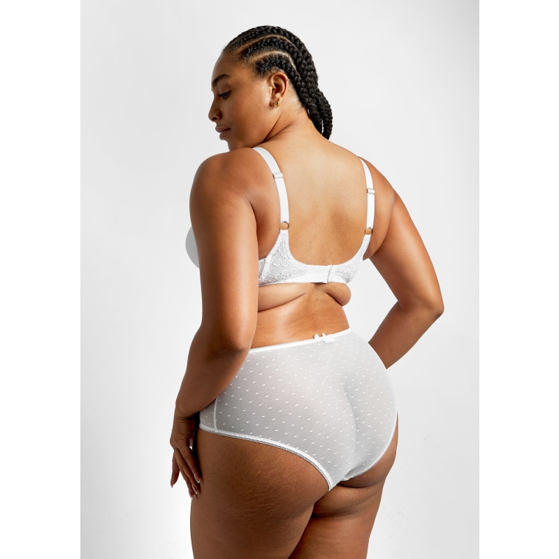 Thumbnail of Lotus Recycled-Lace Fuller-Cup Soft Bralette - Glacier White image