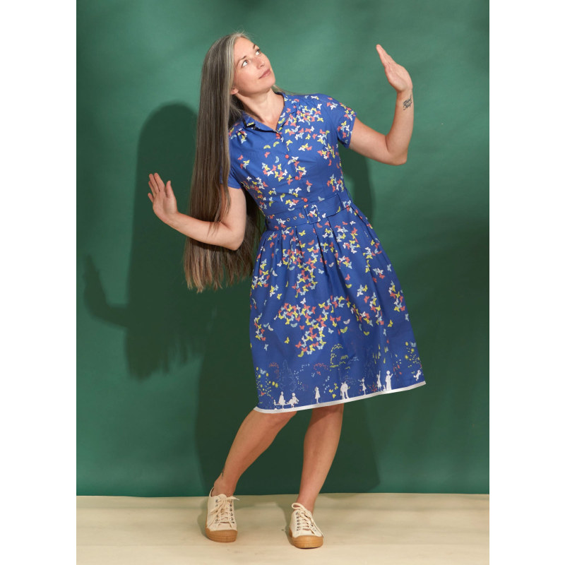 Thumbnail of Louise - Blue Chasing Butterflies Dress image