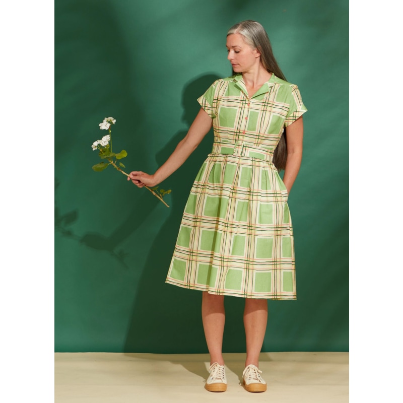 Thumbnail of Louise - Green Checks Dress image